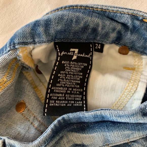7 for all Mankind Skinny Jeans, Size 24, Medium Blue - Picture 12 of 12